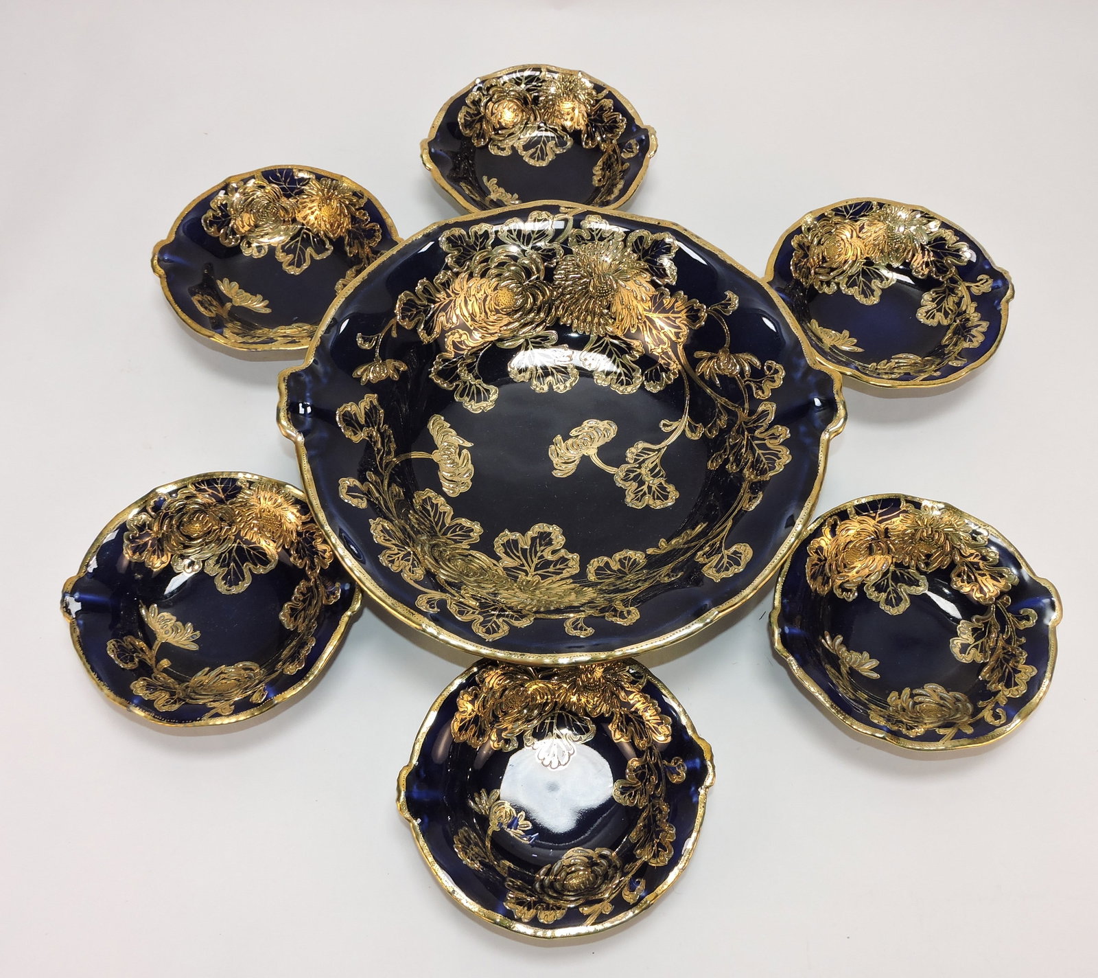 Nippon cobalt 7 piece berry set (1 of 1)