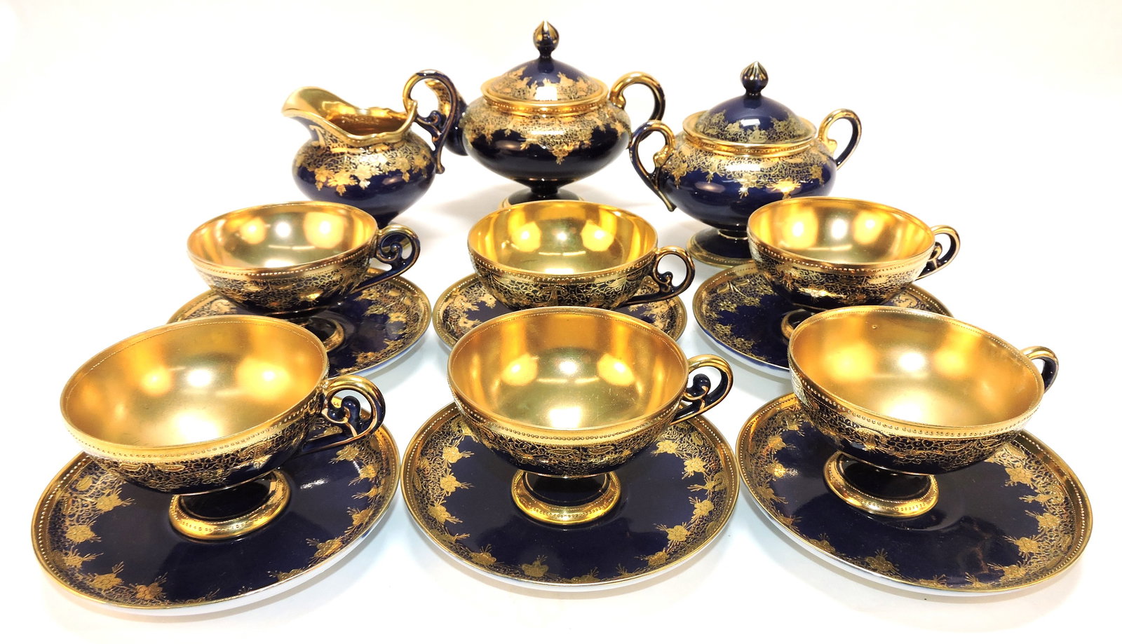 Nippon cobalt and gold tea set (1 of 1)