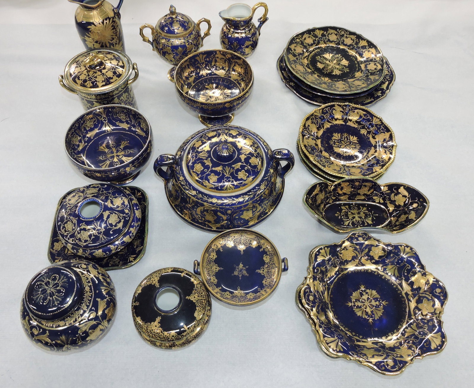 Nippon cobalt and gold lot of 22 pcs. (1 of 1)