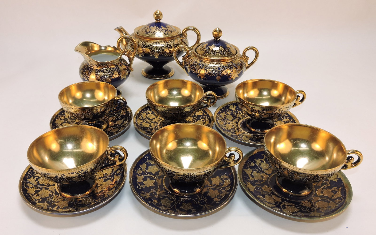 Nippon cobalt and gold tea set (1 of 1)