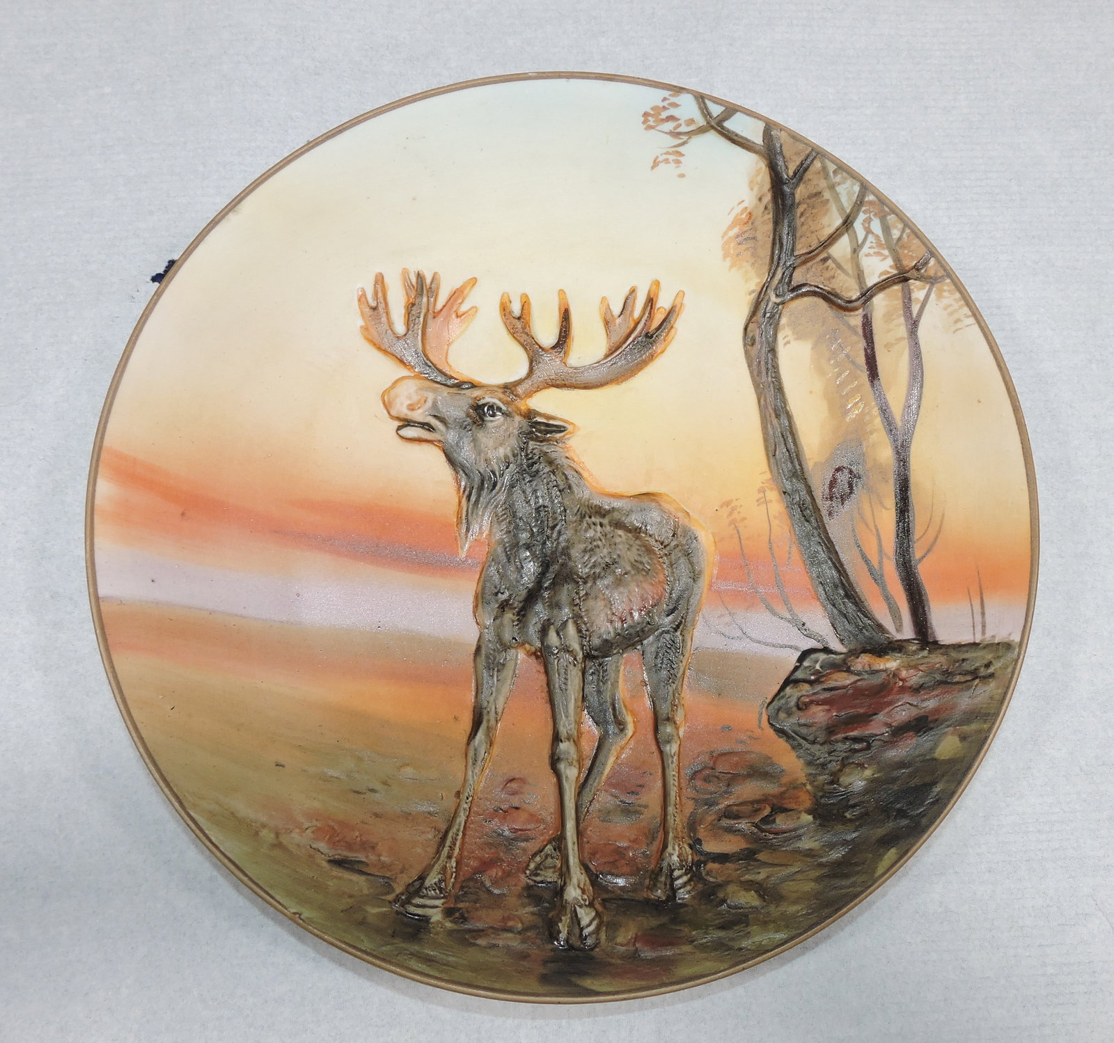 Nippon relief molded 10 1/2" plate with (1 of 1)