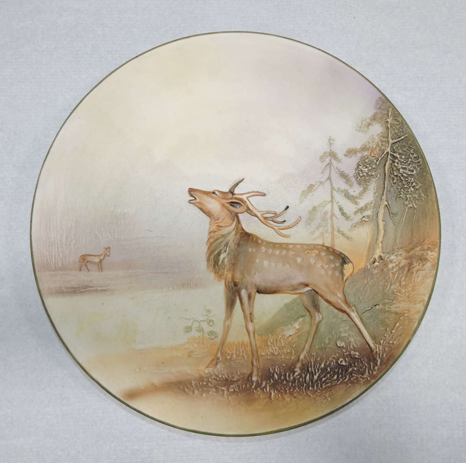 Nippon relief molded 10 1/2" plate with (1 of 1)