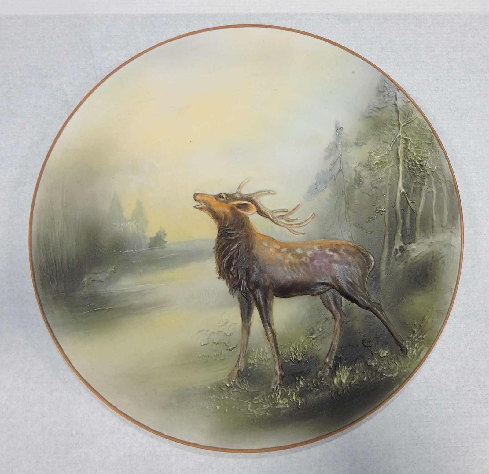 Nippon relief molded 10 1/2" plate with (1 of 1)