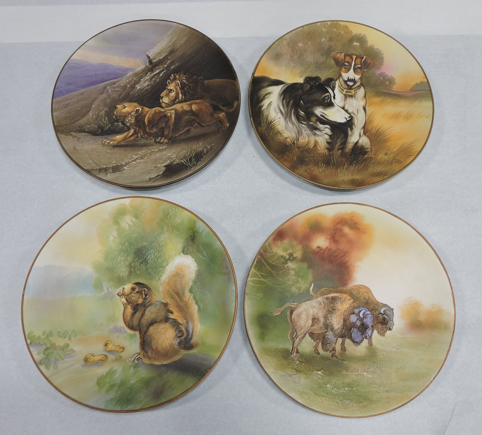 Nippon lot of 4 relief molded plates - (1 of 1)