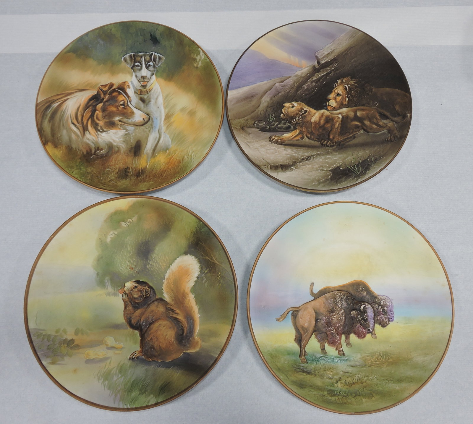 Nippon lot of 4 relief molded plates - (1 of 1)