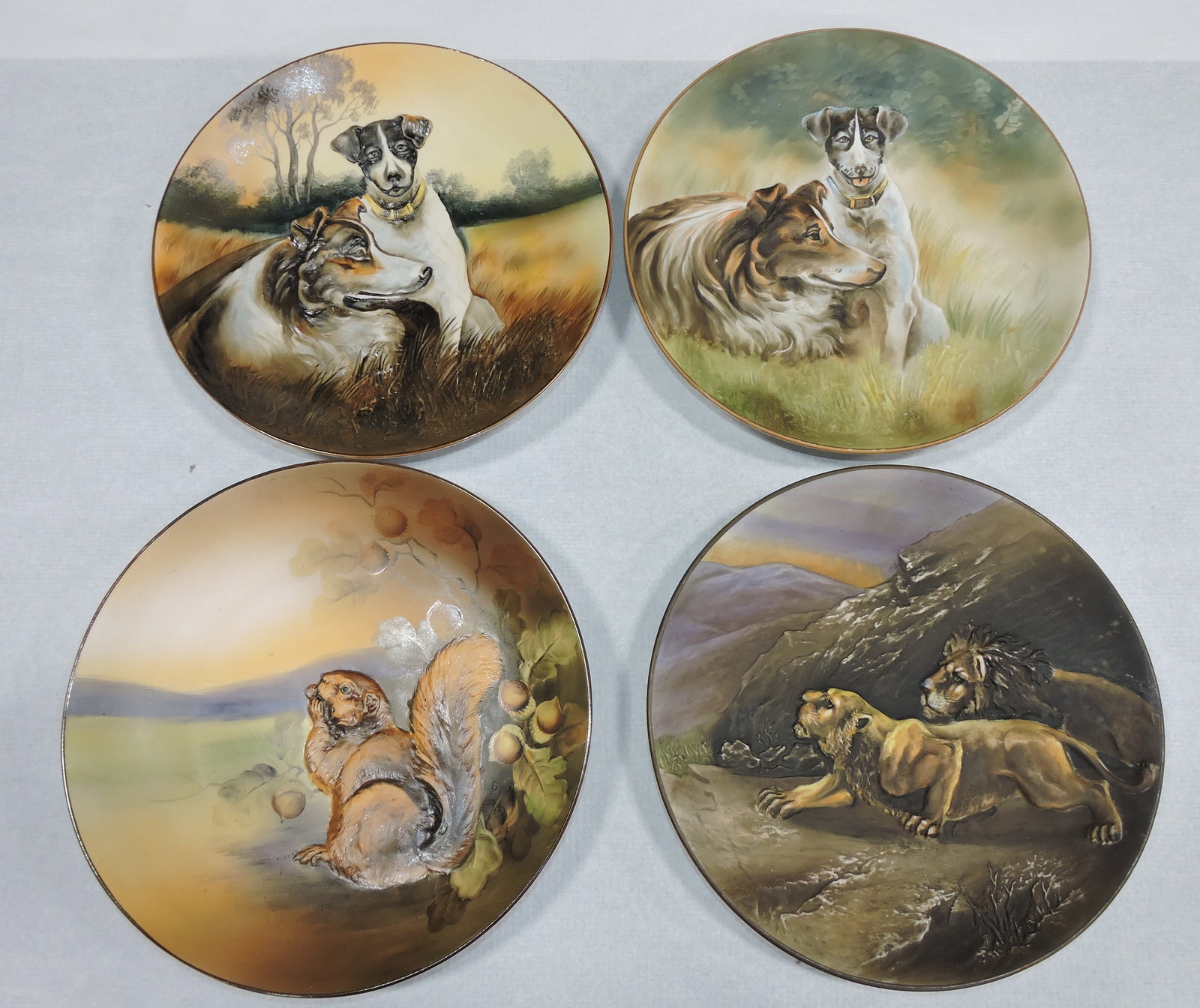 Nippon lot of 4 relief molded plates - (1 of 1)