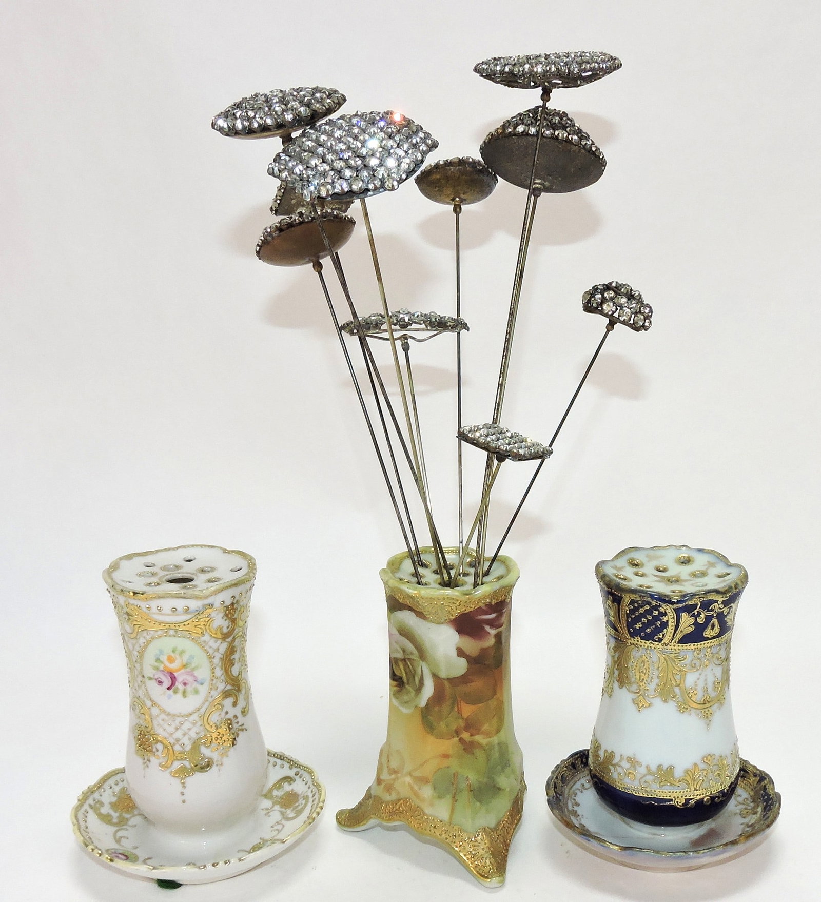 Nippon lot of 3 hat pin holders, (1 of 1)