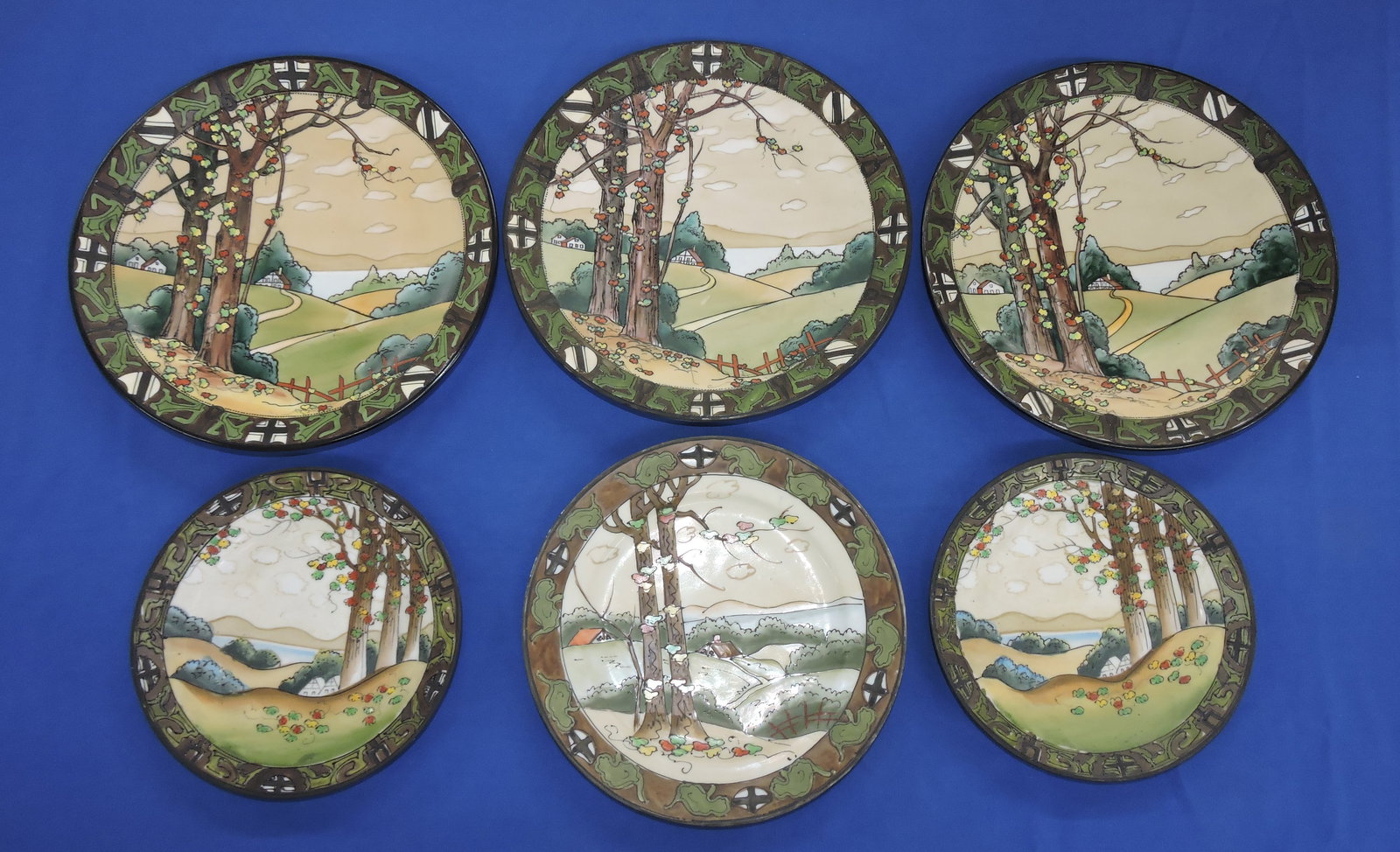Nippon Woodland lot of 6 plates, (1 of 1)