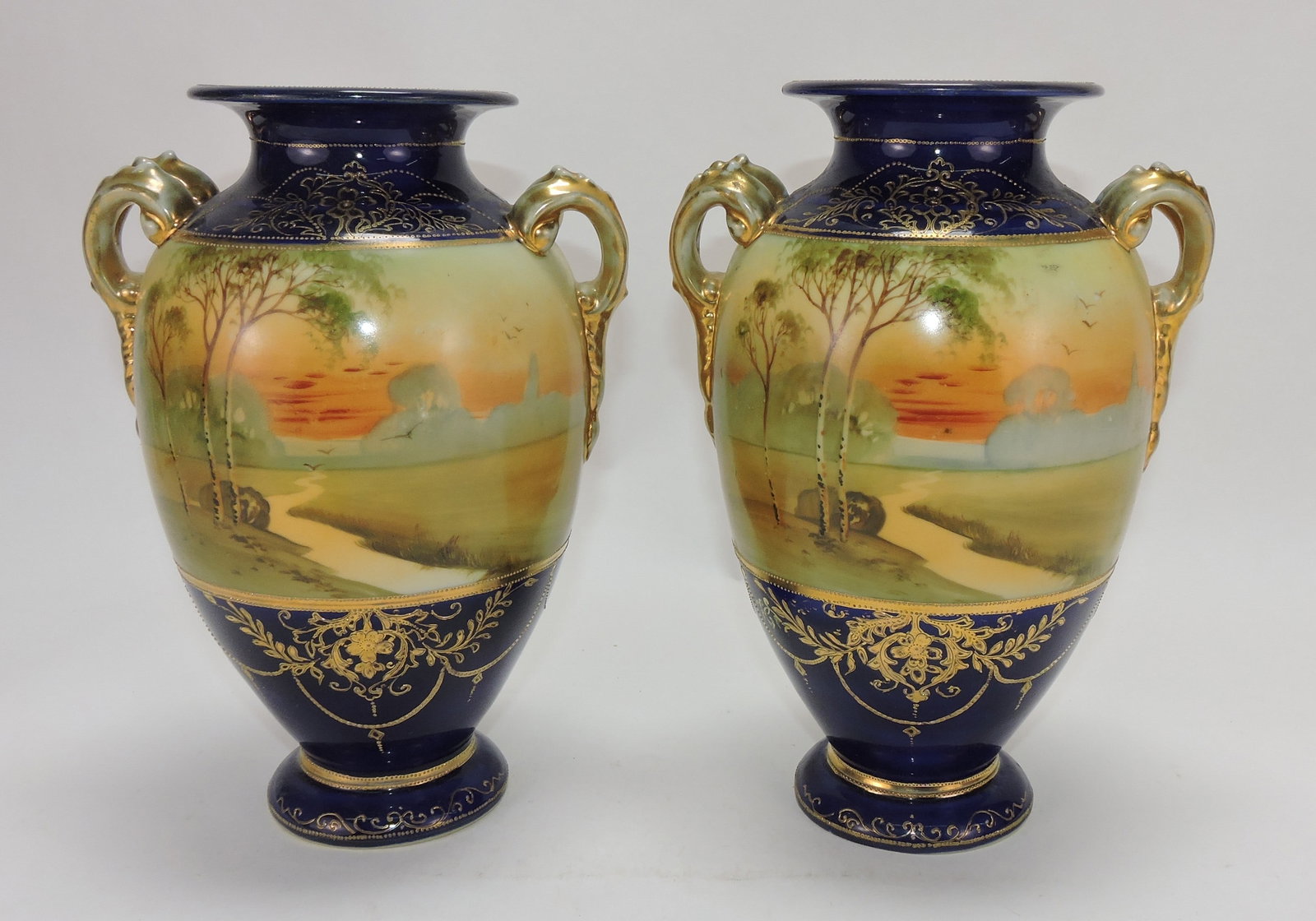 Noritake pair of 10" vases with (1 of 1)
