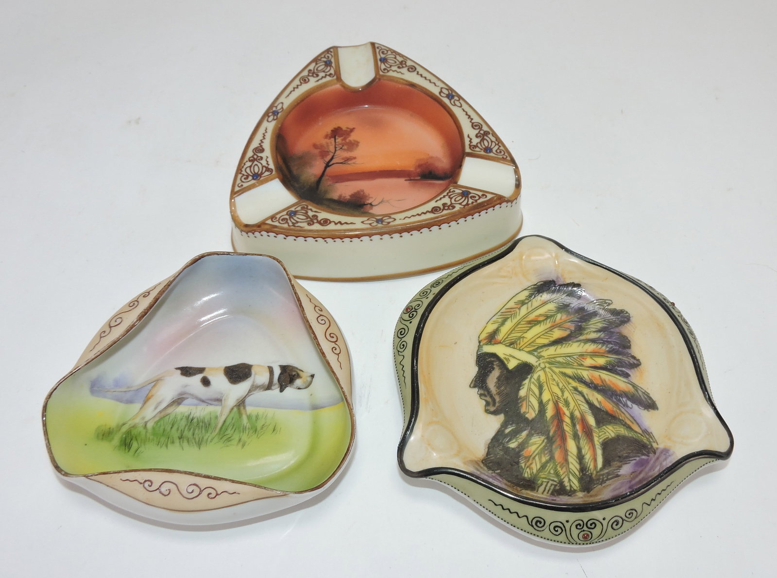 Noritake lot of 3 ashtrays. The Dwight & (1 of 1)