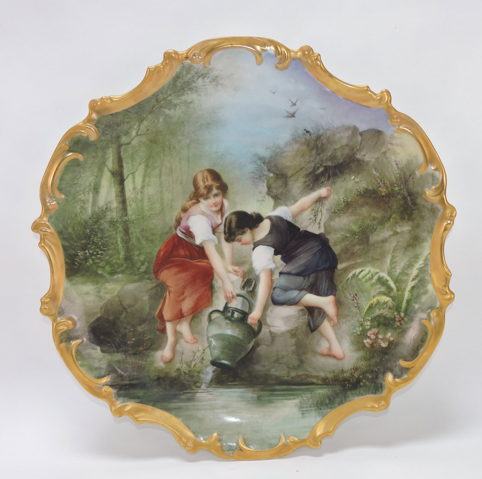 Sevres large porcelain plaque with (1 of 3)