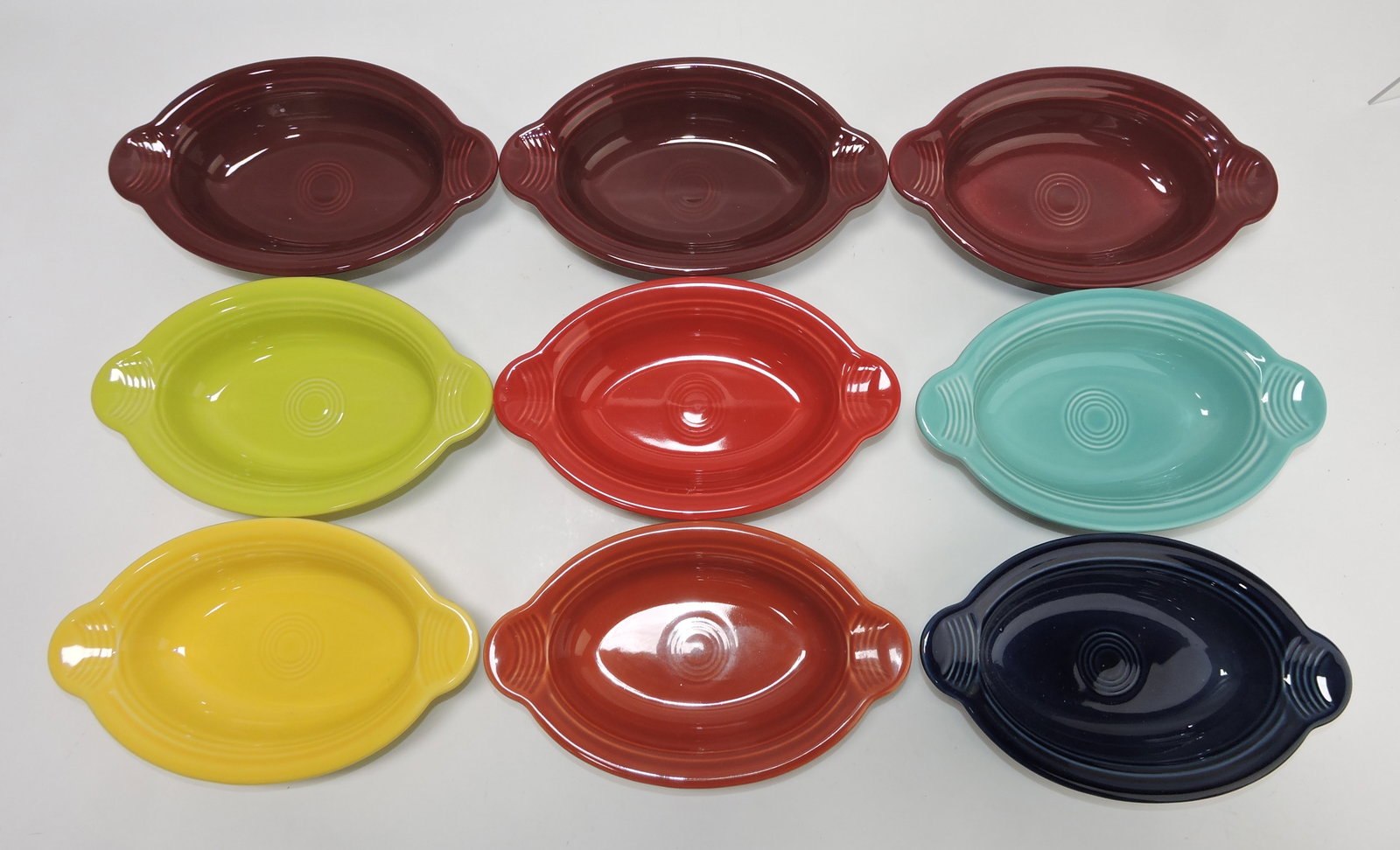 Fiesta Post 86 lot of 9 - 9 1/4" oval bakers (1 of 1)