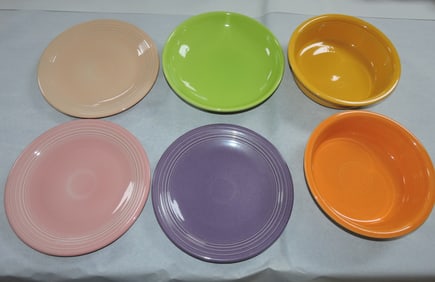 Fiesta Post 86 lot of 3 - 12" chop plates,
