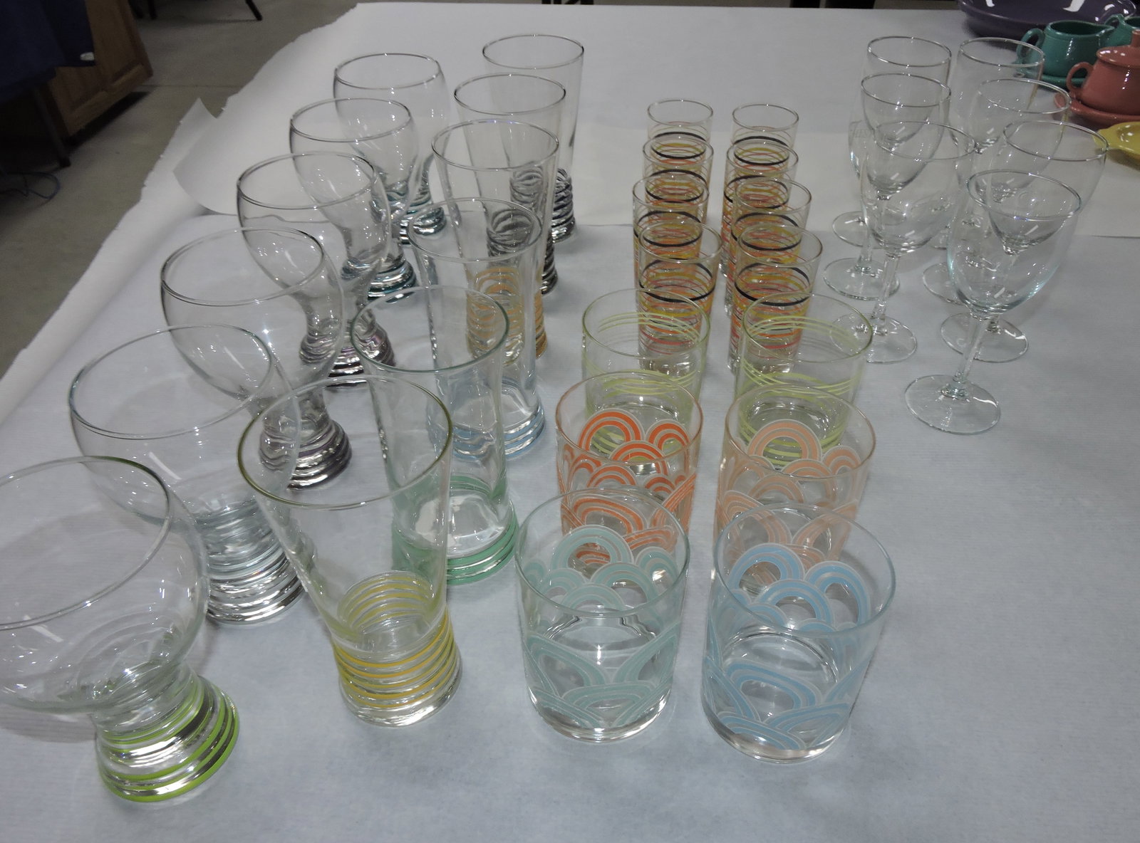 Fiesta Post 86 lot of go along glassware: .