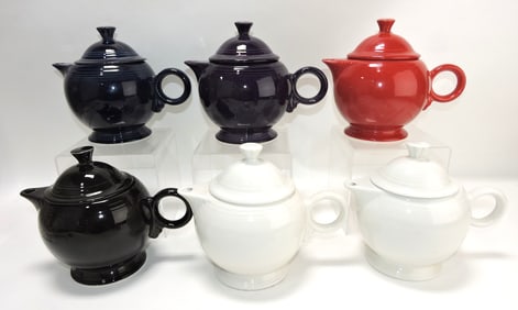 Fiesta Post 86 lot of 6 teapots: