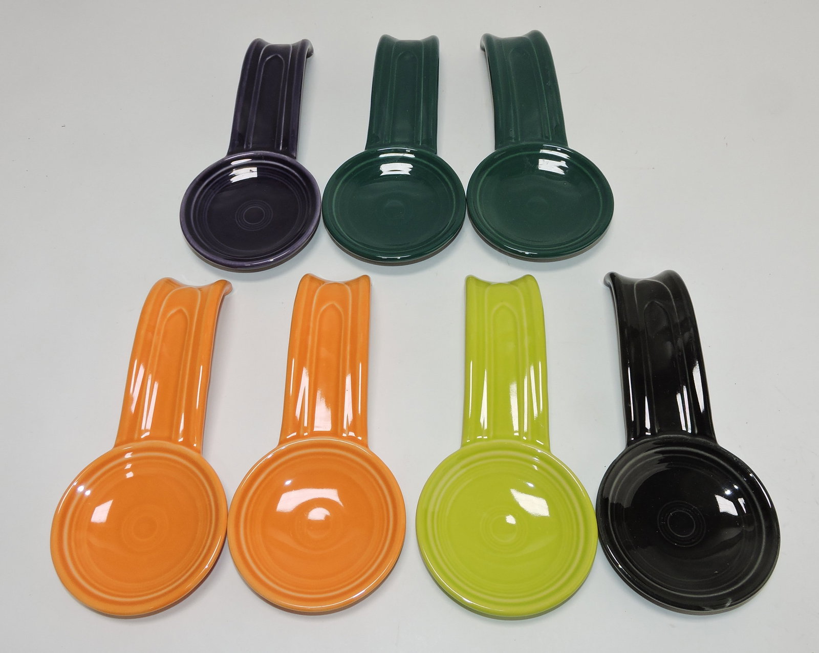 Fiesta Post 86 lot of 7 spoon rests: .