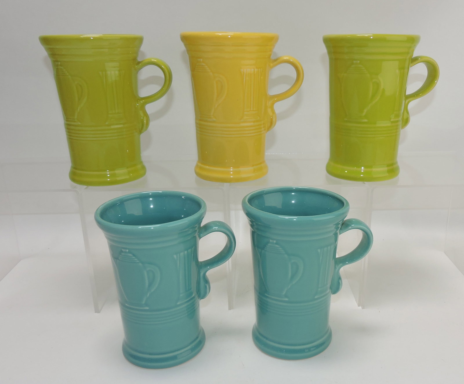 Fiesta Post 86 lot of 5 cappuccino mugs: .