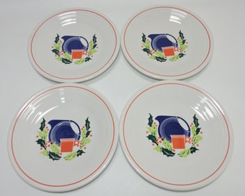 Fiesta Post 86 lot of 4 - 9" plates with