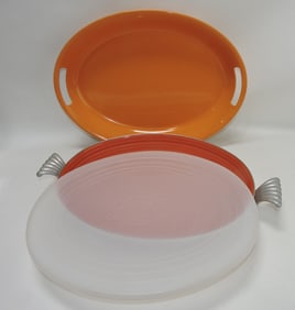Fiesta Post 86 large tangerine tray,
