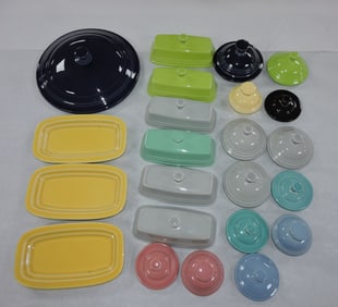 Fiesta Post 86 lot of 23 lids and bases