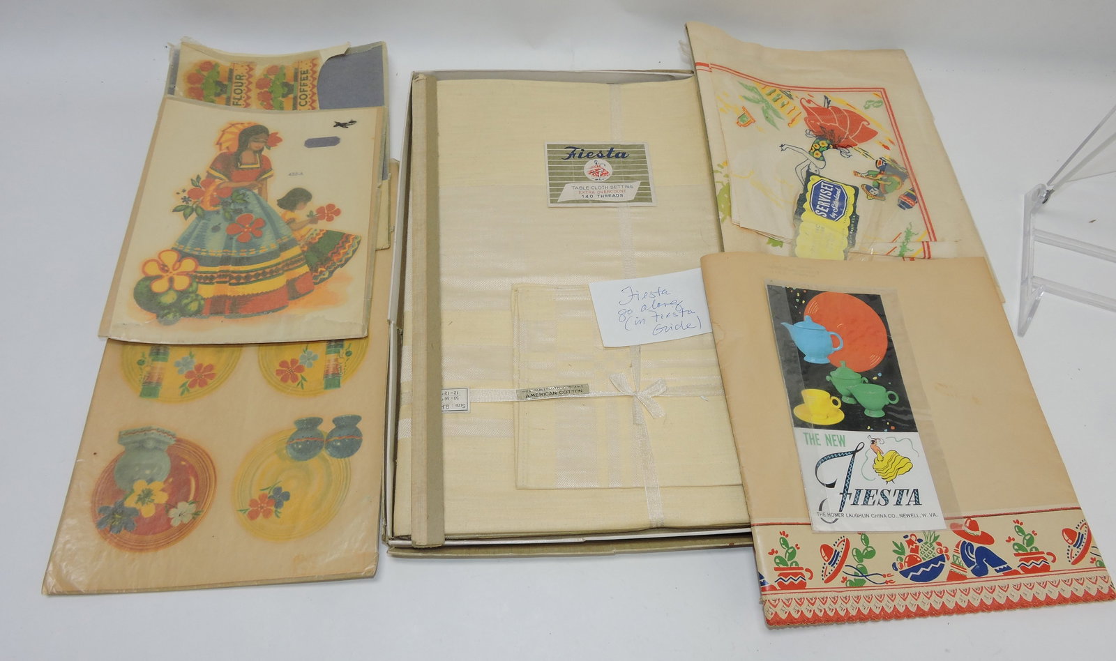 Lot of Fiesta linens and ephemera: .