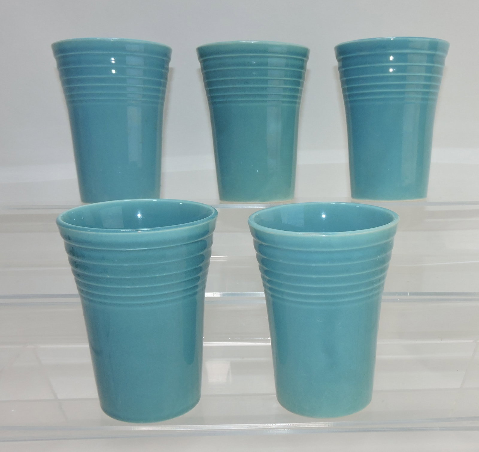 Fiesta water tumbler group, 5 turquoise: .