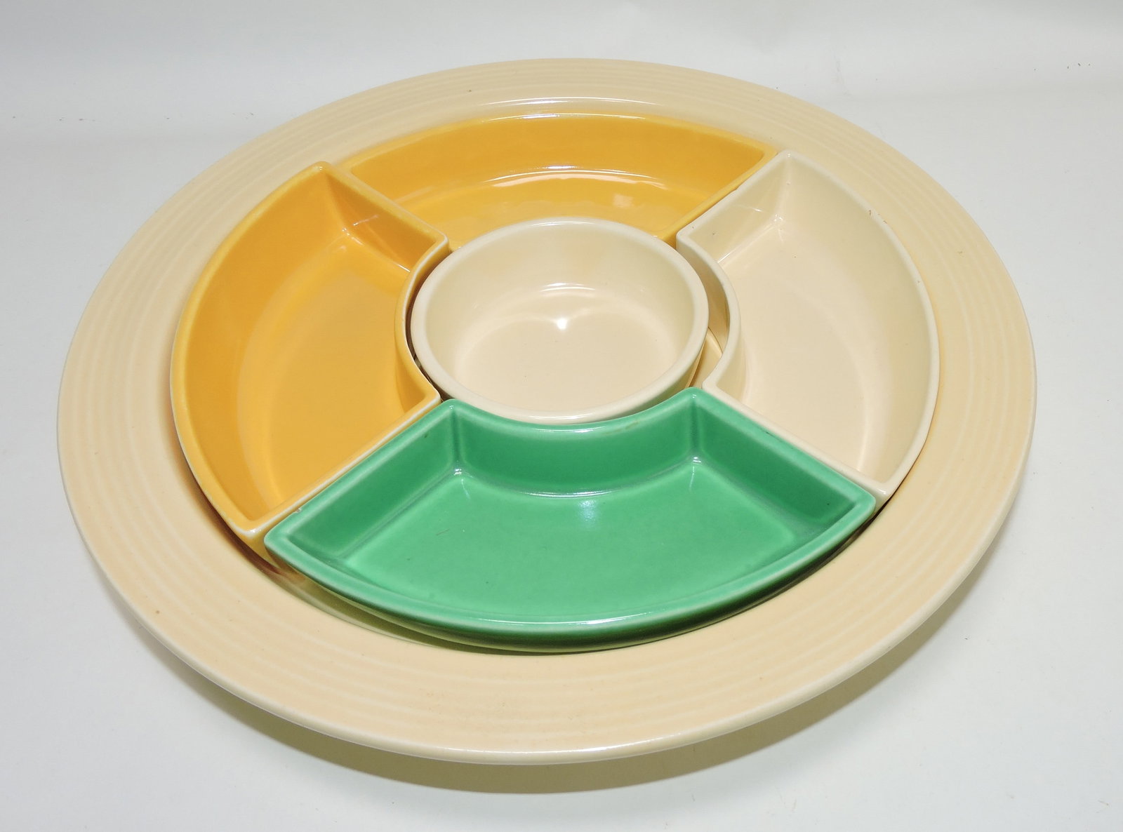 Fiesta relish tray: .
