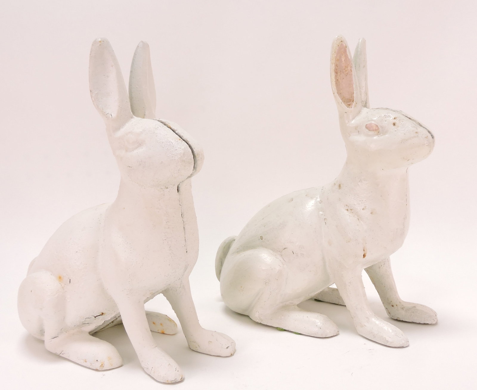 Cast iron pair of rabbit door stops, (1 of 1)