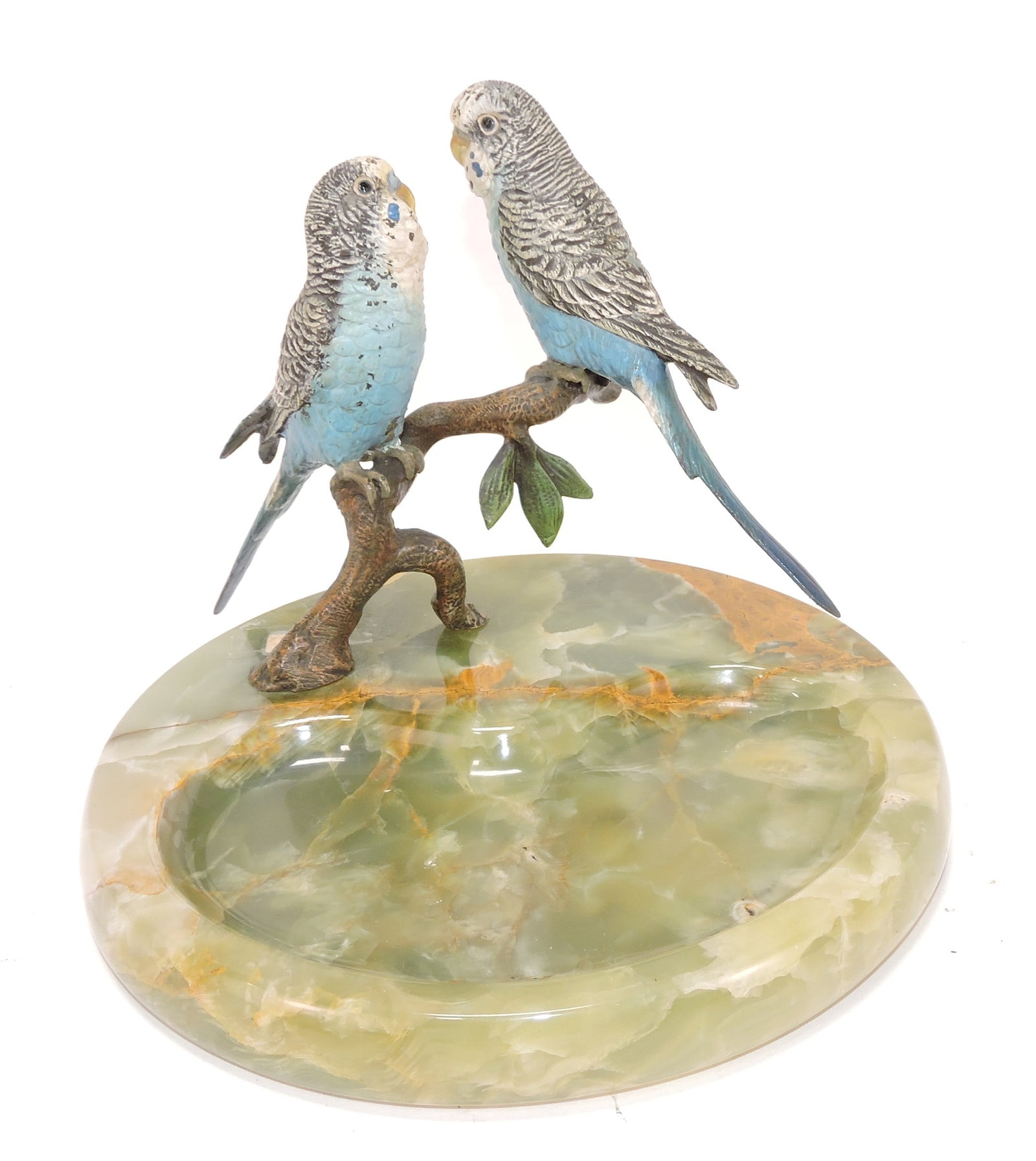 Austrian cold painted bronze budgerigars (1 of 2)