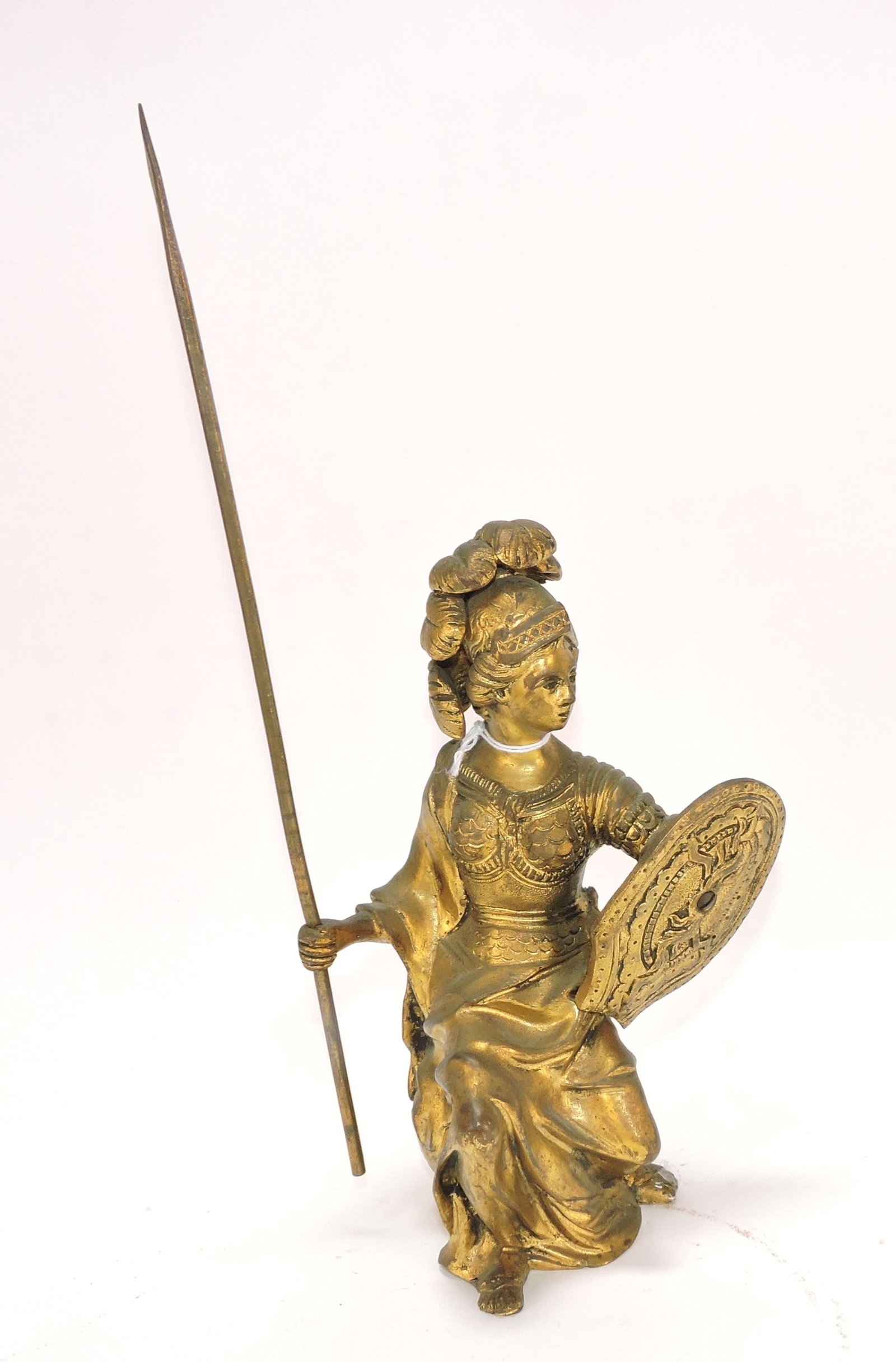 Bronze statuette of Minerva holding (1 of 1)