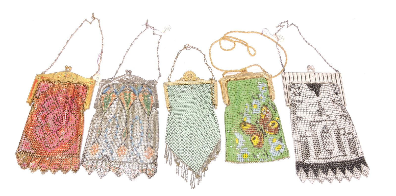 Lot of 5 lady's mesh purses, 3 marked (1 of 1)