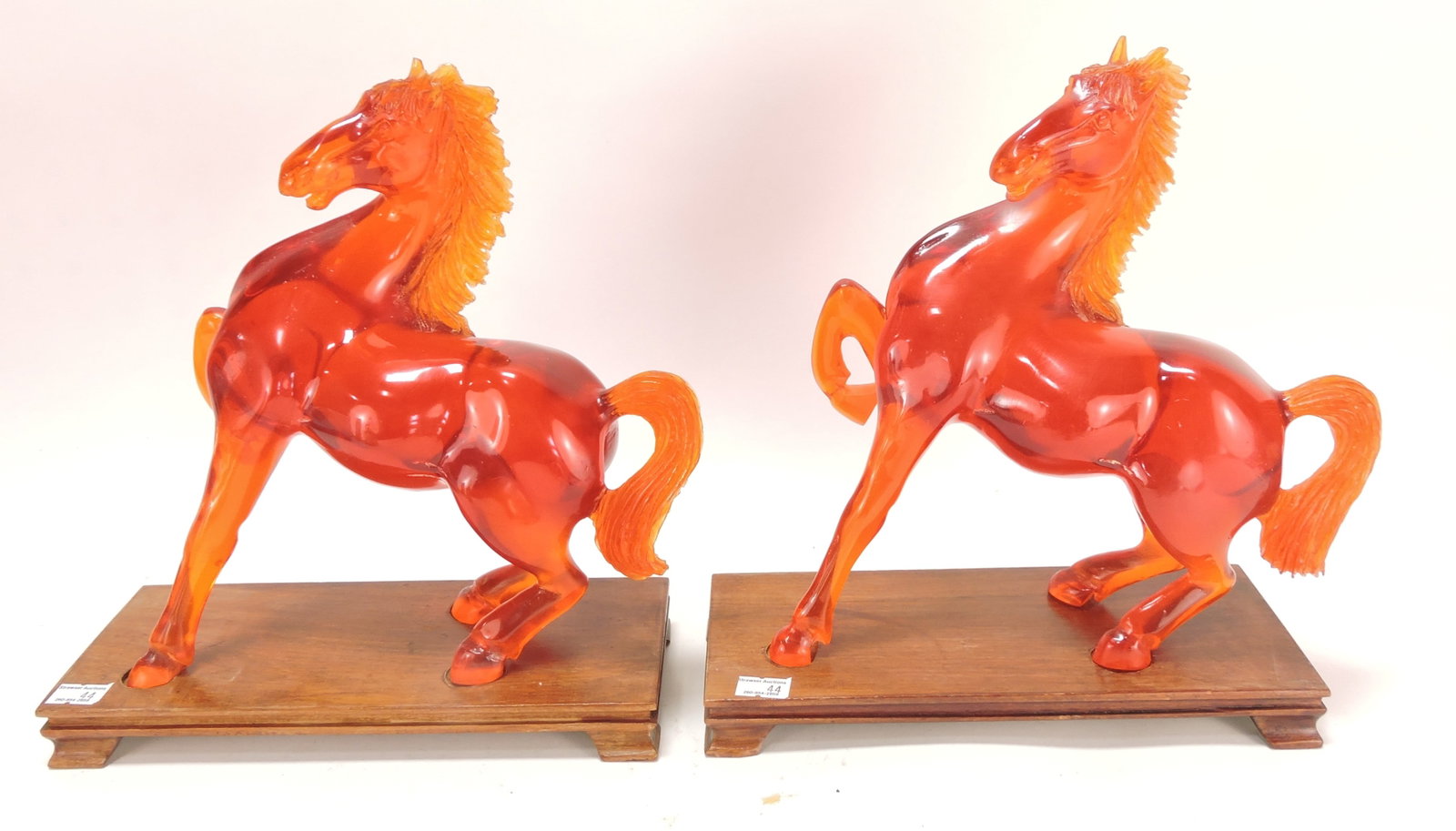 Chinese vintage pair of carved horses (1 of 3)