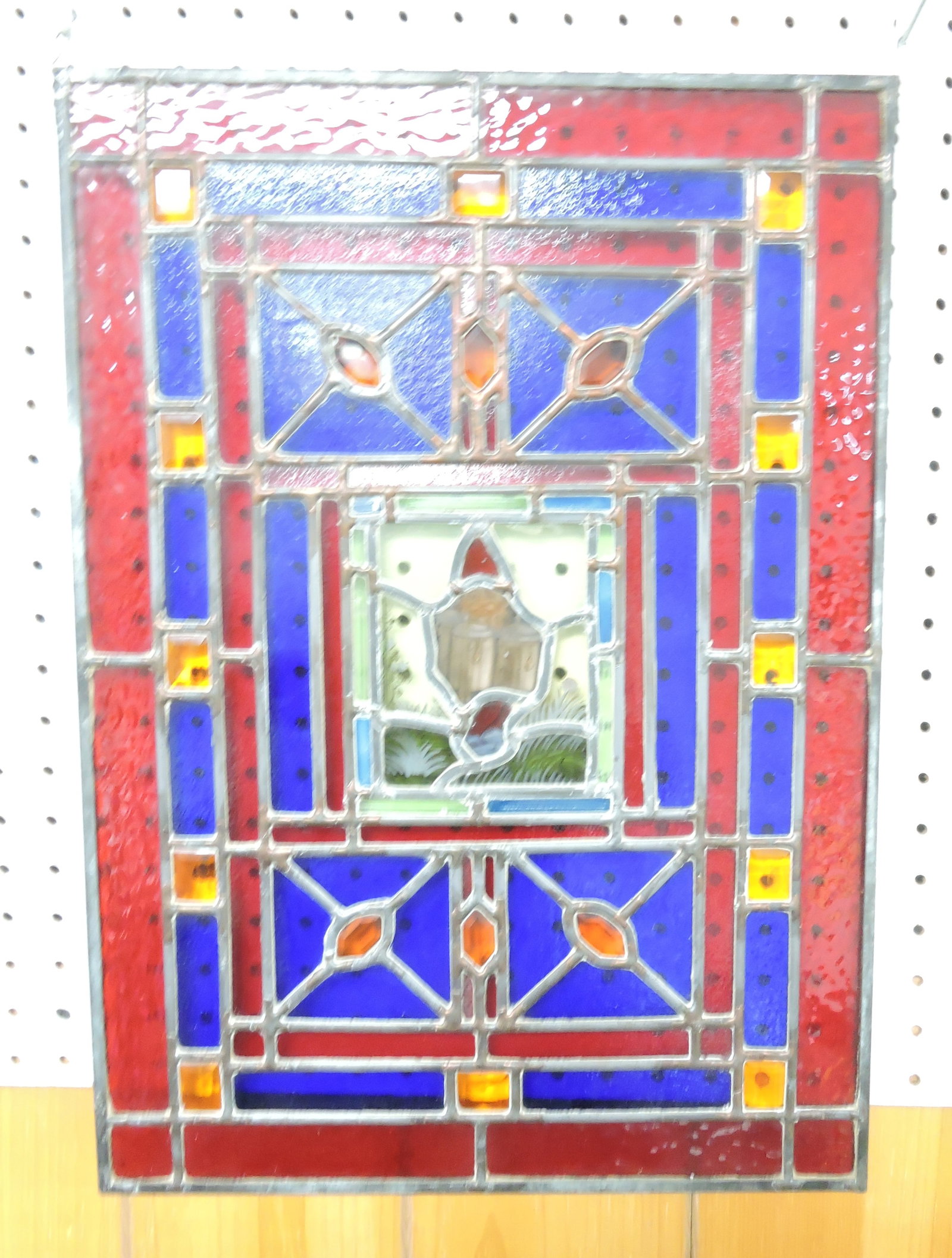 Leaded glass window, 21"x15" (1 of 1)