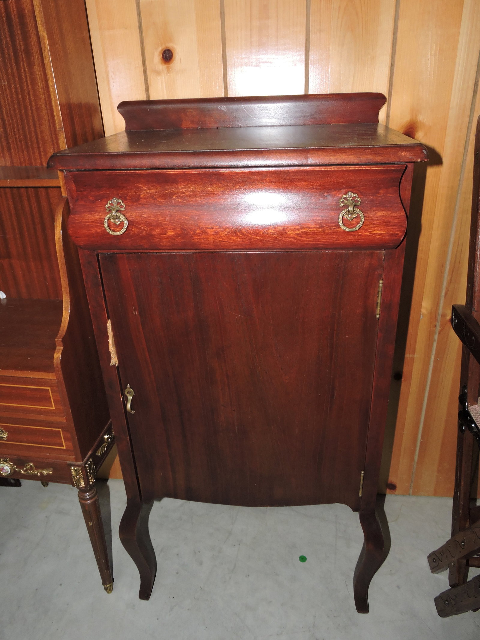 Mahogany music cabinet, 39"h, 20"w (1 of 2)