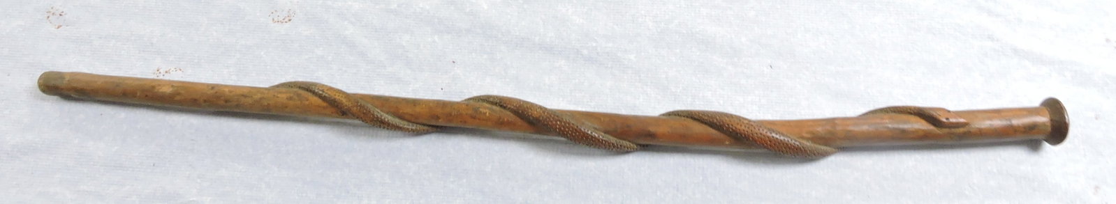 Walking stick/cane, with carved snake,: 36"