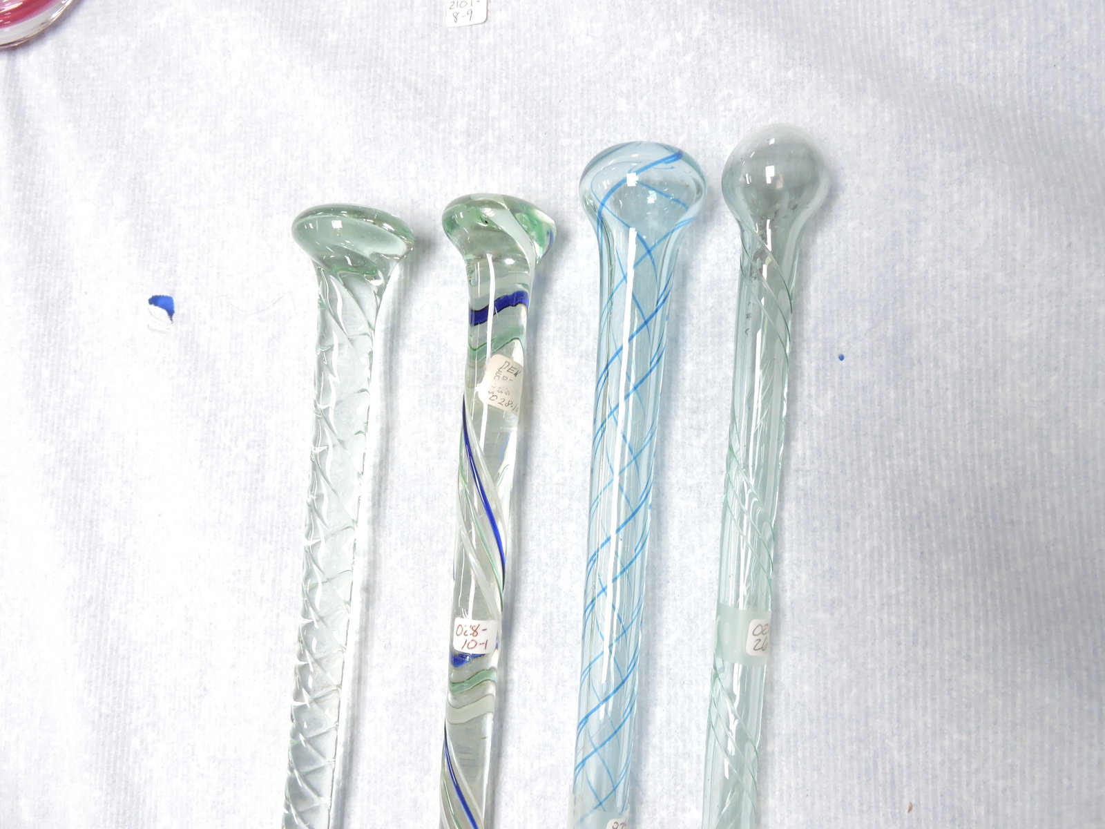 Lot of 4 glass canes, 34" to 45" (1 of 2)