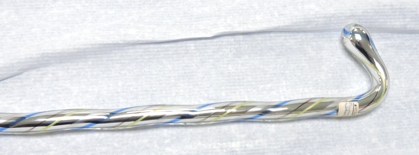 Mercury glass cane, 43"