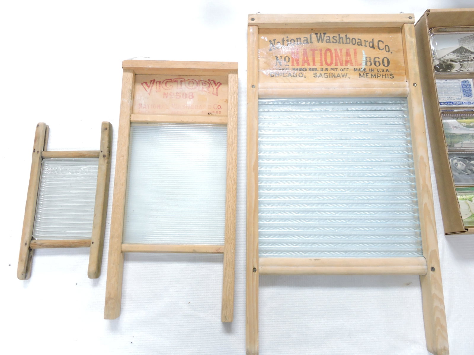 Lot of 3 glass wash boards: .