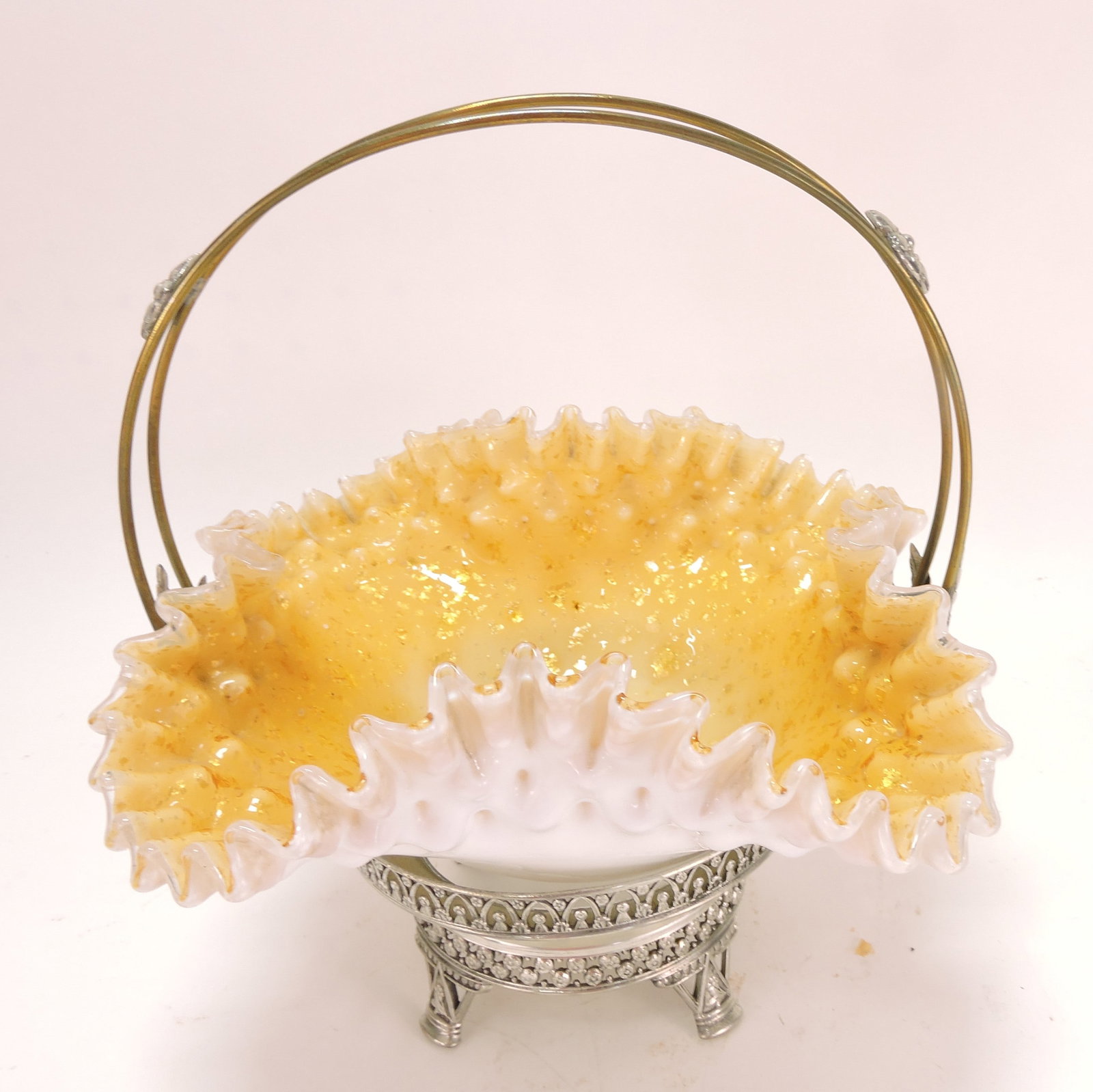 Cased glass with mica flakes bride's (1 of 2)