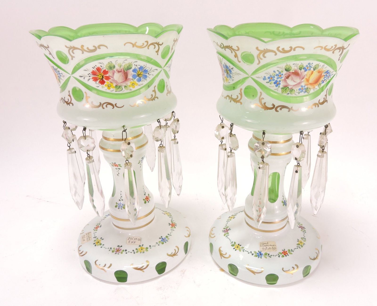 Czechoslovakia pair of cased glass pair (1 of 1)