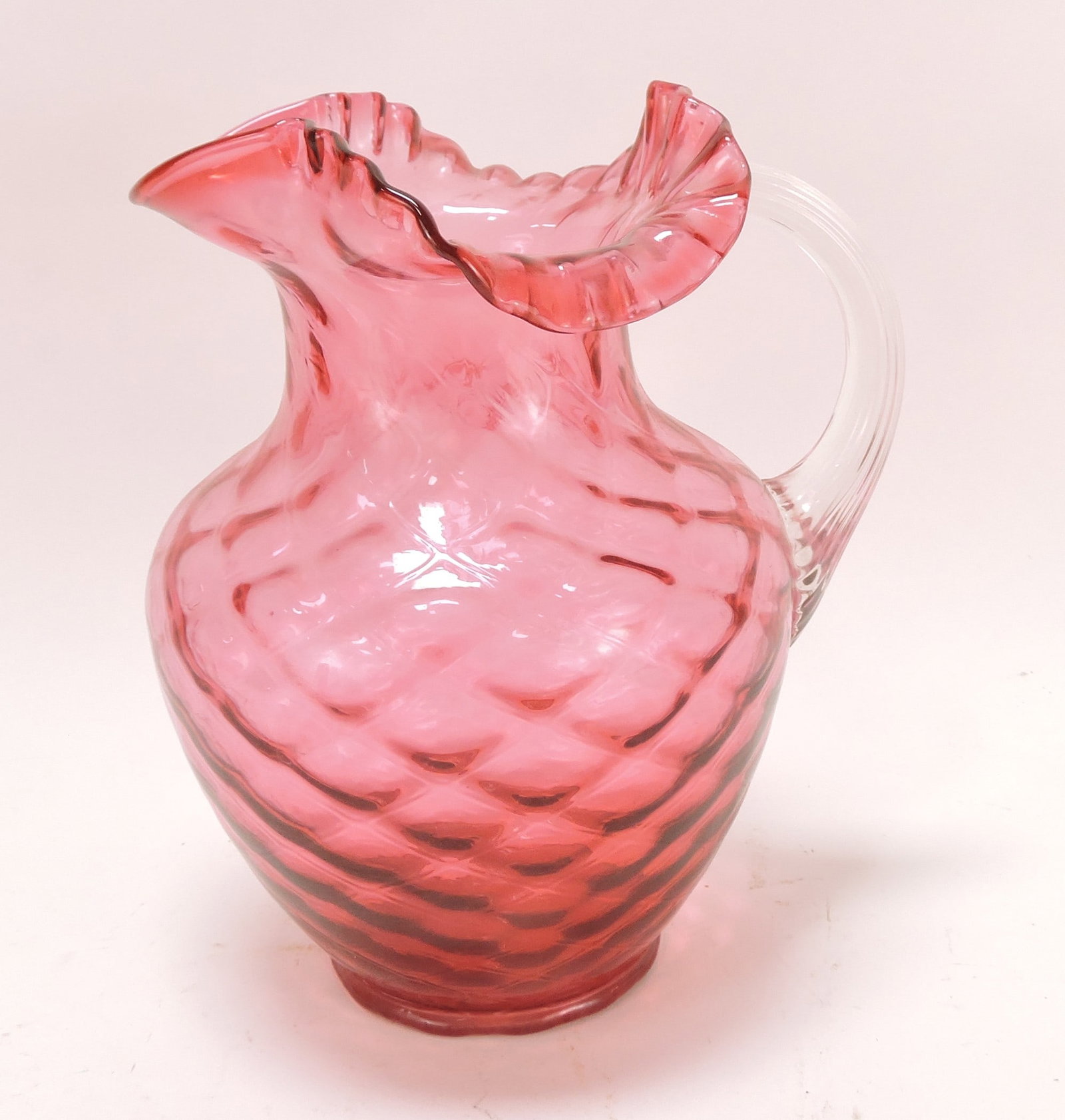 Cranberry diamond 9" pitcher (1 of 1)