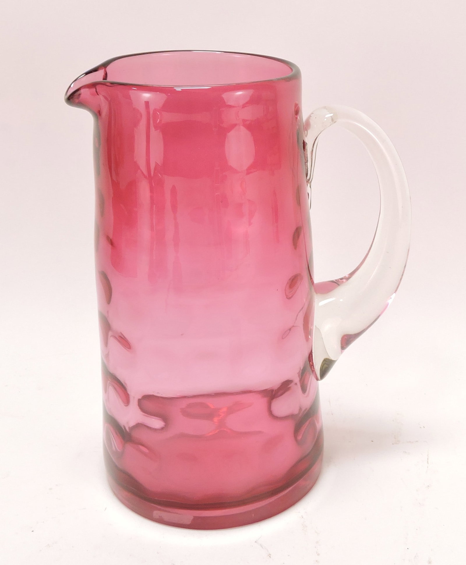 Cranberry coin spot 9" pitcher: .
