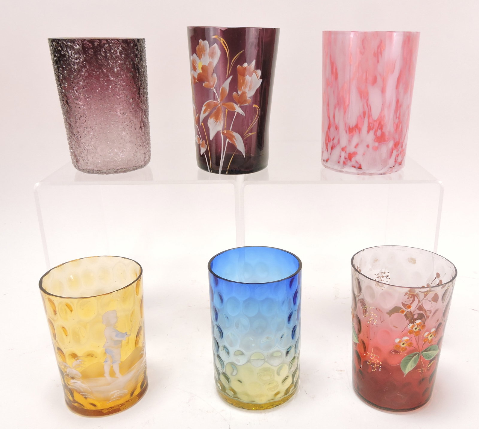 Lot of 6 tumblers: .