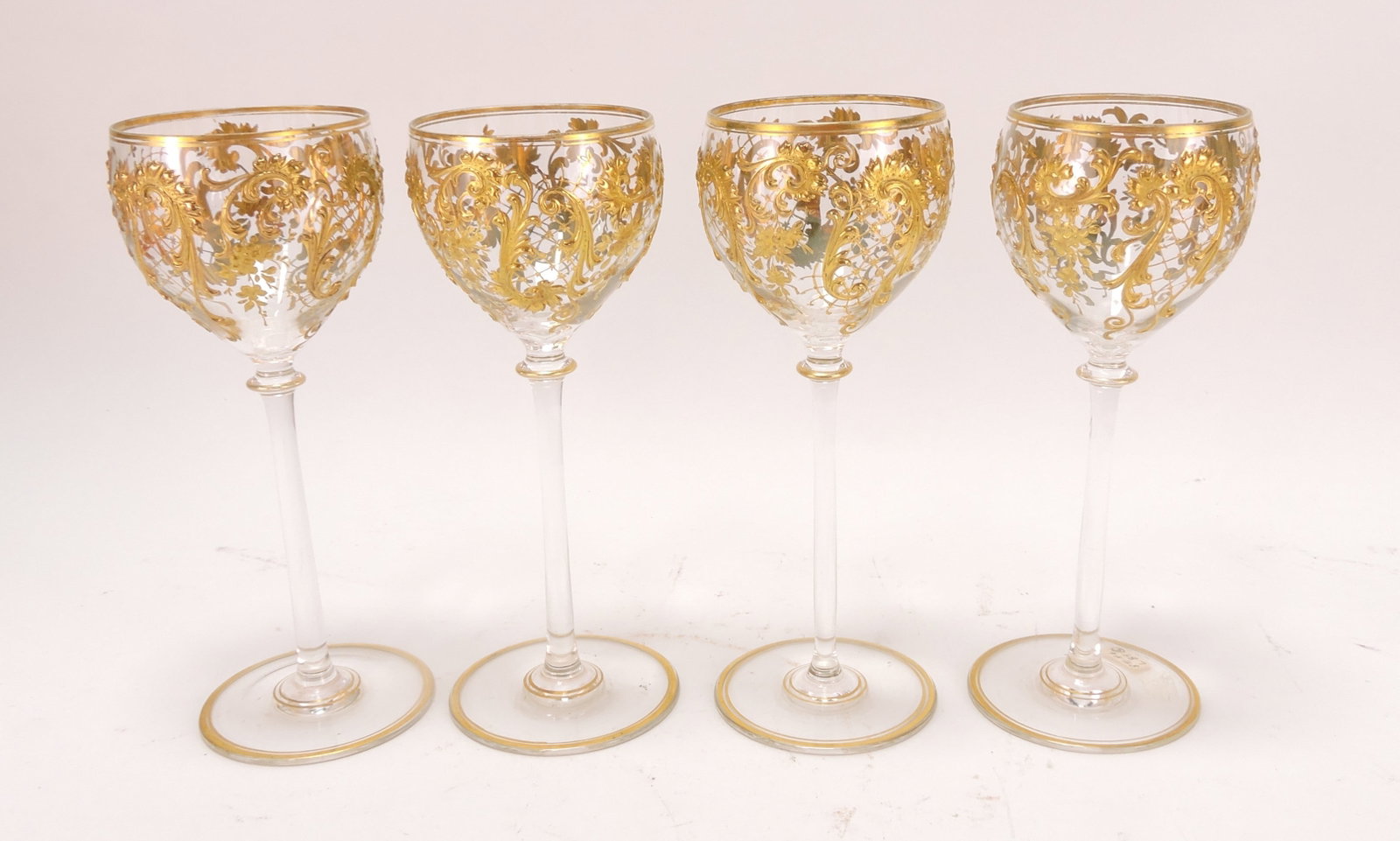 Moser set of 4 - 7 1/2" gold gilted (1 of 1)
