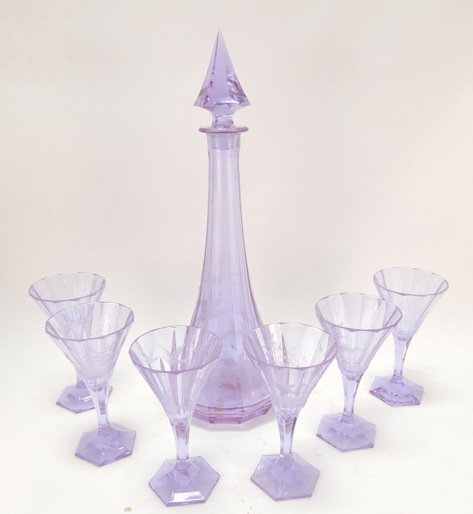 Moser Alexandrite wine decanter, 17", (1 of 2)