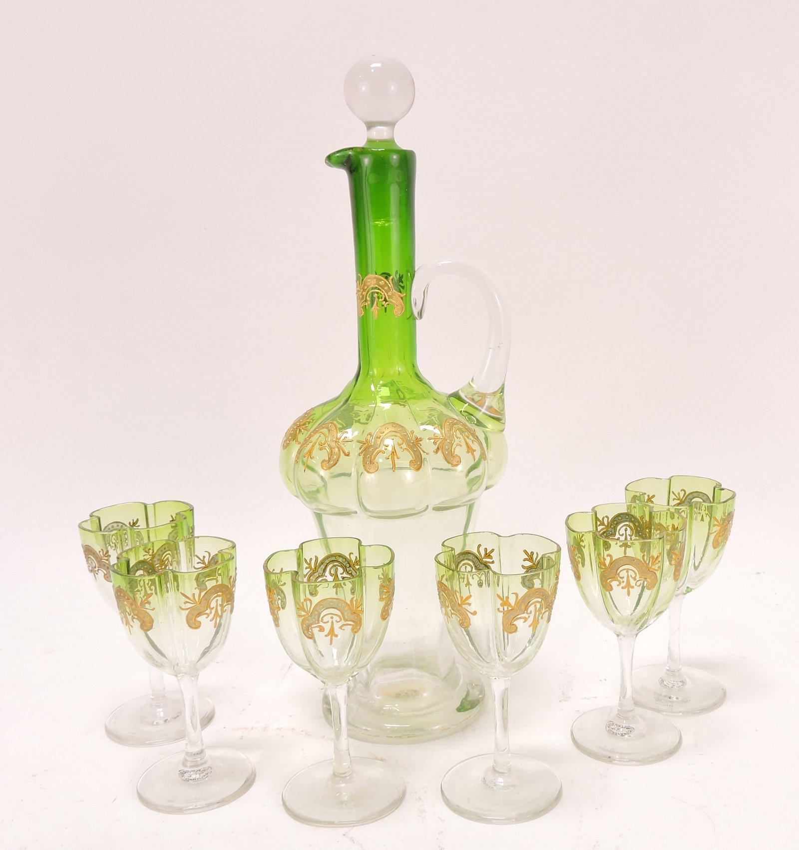 Moser Carlsbad wine set with 9 1/2" (1 of 1)
