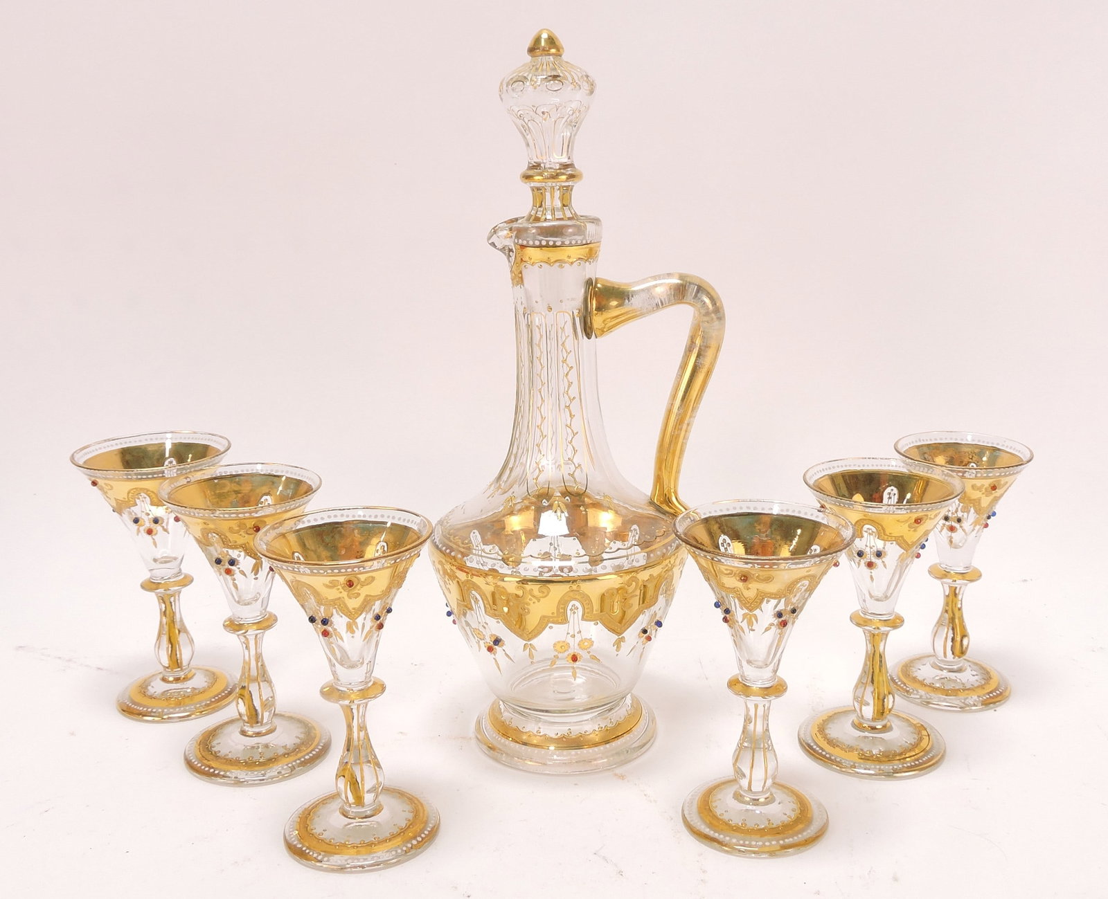 Moser gold gilted and jeweled wine (1 of 1)