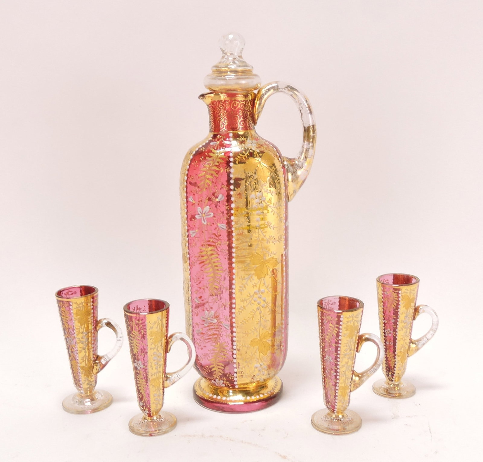 Moser cranberry wine set with heavy (1 of 1)