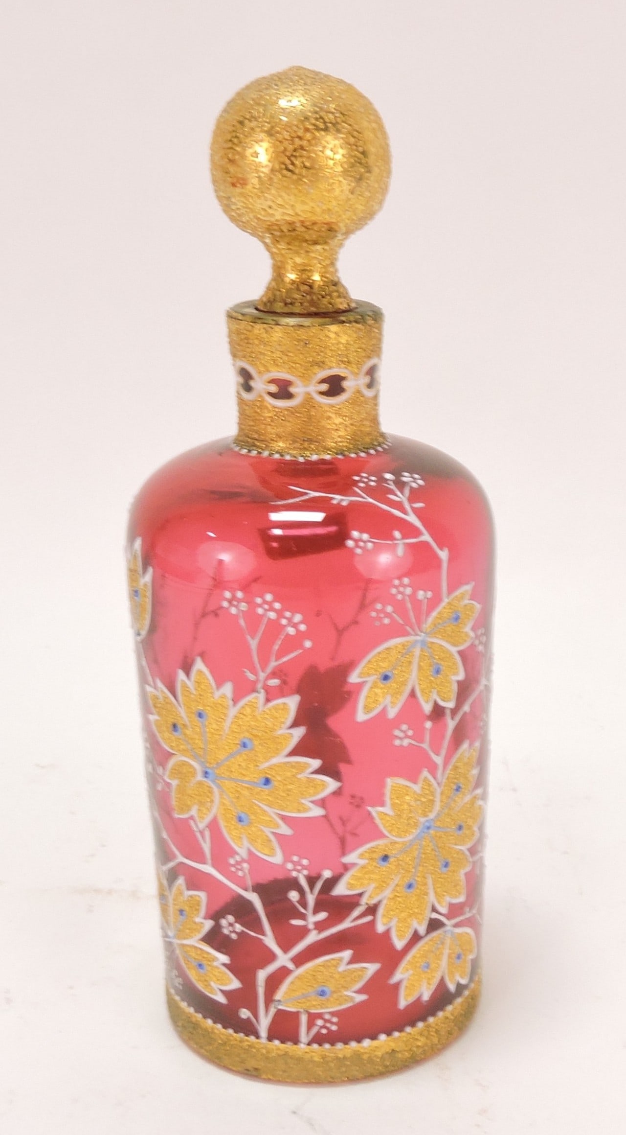 Moser cranberry enameled cologne (1 of 1)