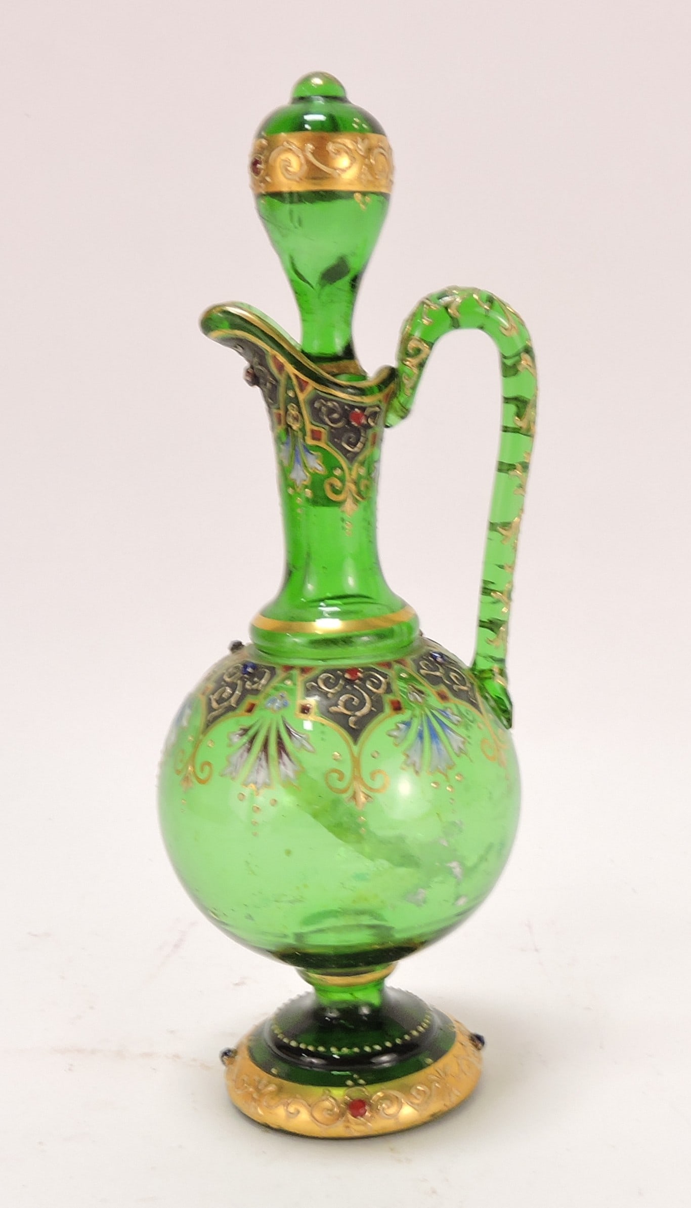 Moser emerald green cruet with (1 of 1)
